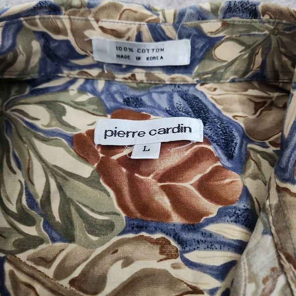 Pierre Cardin Floral and Leafs Button-Up Shirt - Picture 3 of 9
